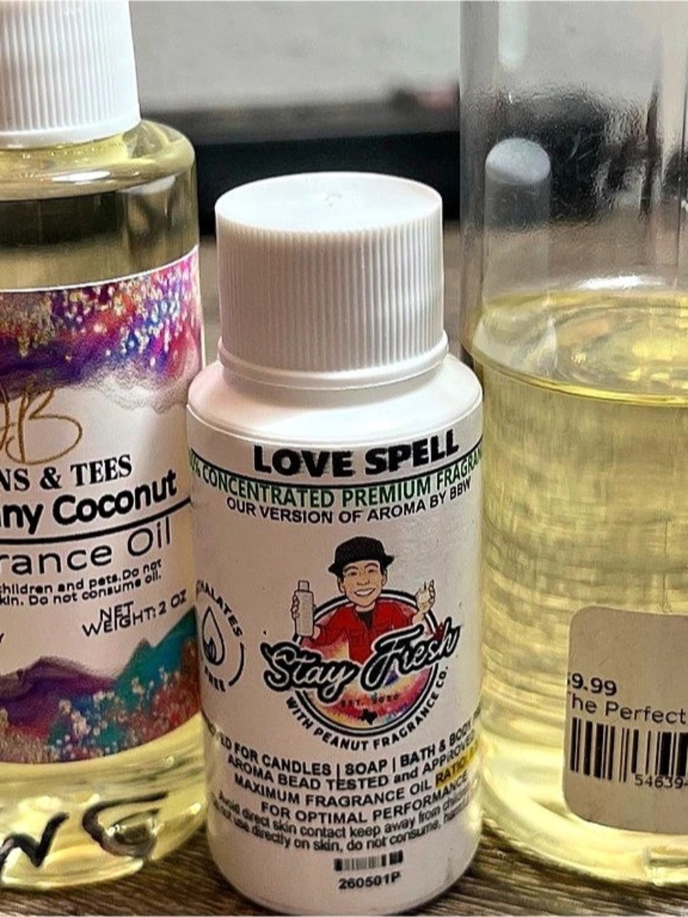 Fragrance oil 2 new bottles - 1 opened